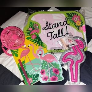 New 7pc Flamingo Desk / Office Spaces Decor